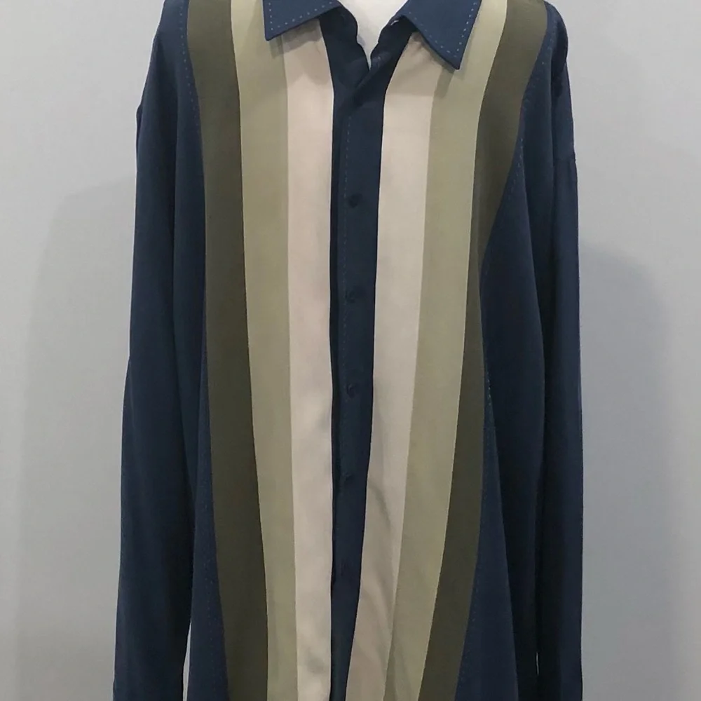 Vintage Nat Nast Striped Silk Shirt - Picture 2 of 5